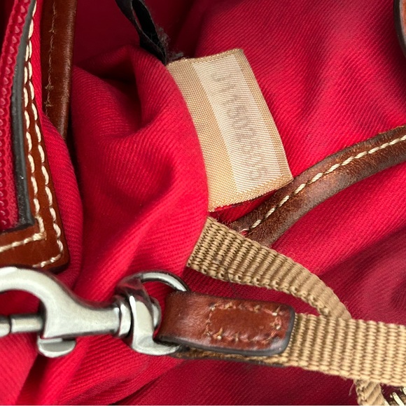 Dooney and Bourke Pebble Leather Hobo Handbag Mushroom Brown - Picture 13 of 16